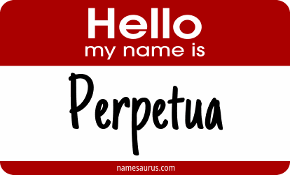 Hello my name is Perpetua png download