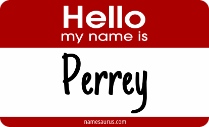 Hello my name is Perrey png download