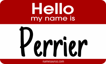 Hello my name is Perrier png download