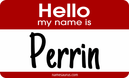Hello my name is Perrin png download