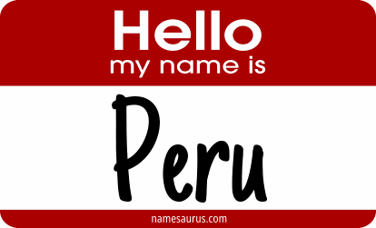 Hello my name is Peru png download