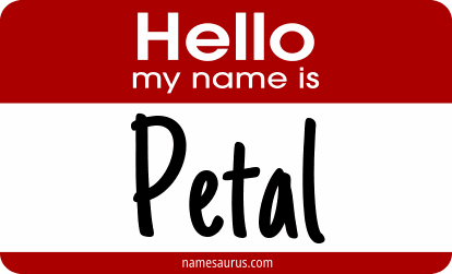 Hello my name is Petal png download