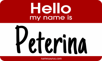 Hello my name is Peterina png download