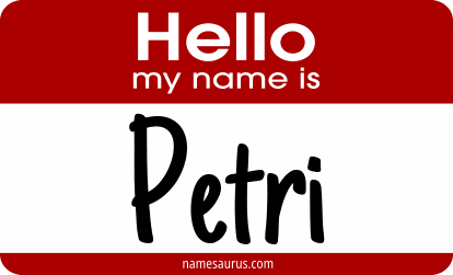 Hello my name is Petri png download