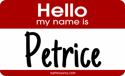Hello my name is Petrice png download