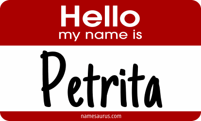 Hello my name is Petrita png download