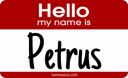 Hello my name is Petrus png download