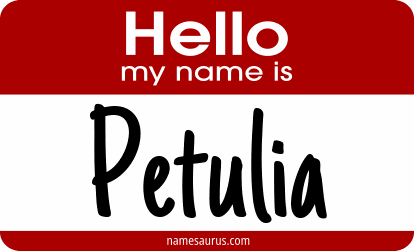 Hello my name is Petulia png download