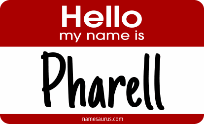 Hello my name is Pharell png download