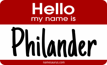 Hello my name is Philander png download