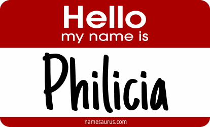 Hello my name is Philicia png download