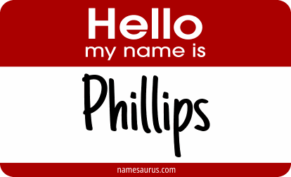Hello my name is Phillips png download