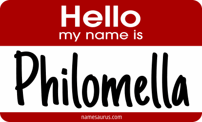 Hello my name is Philomella png download