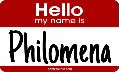 Hello my name is Philomena png download