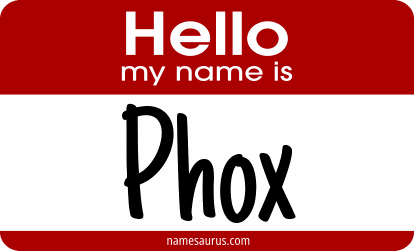 Hello my name is Phox png download
