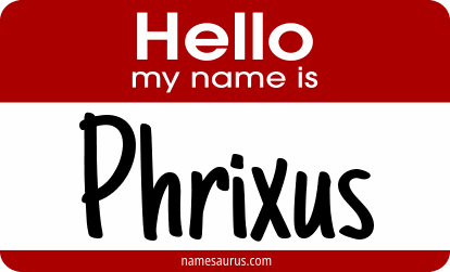 Hello my name is Phrixus png download