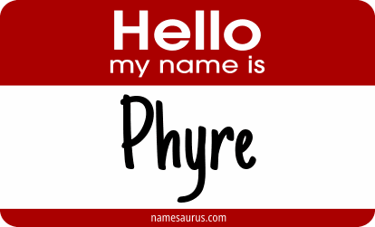 Hello my name is Phyre png download