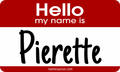 Hello my name is Pierette png download