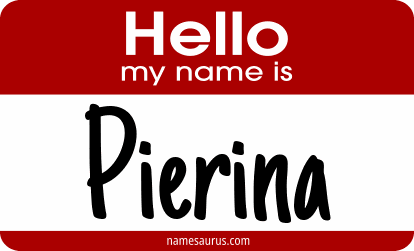 Hello my name is Pierina png download