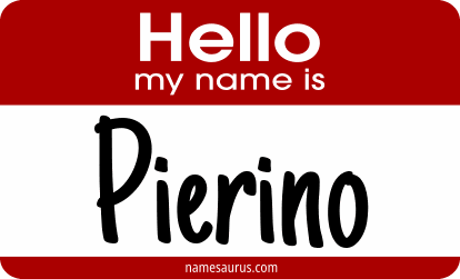 Hello my name is Pierino png download