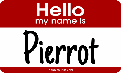 Hello my name is Pierrot png download