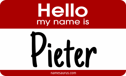 Hello my name is Pieter png download