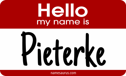 Hello my name is Pieterke png download