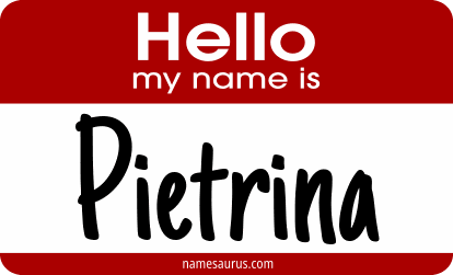 Hello my name is Pietrina png download
