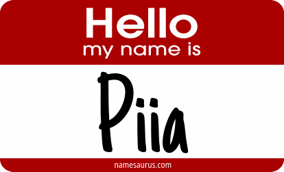 Hello my name is Piia png download