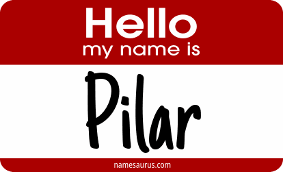 Hello my name is Pilar png download