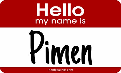 Hello my name is Pimen png download