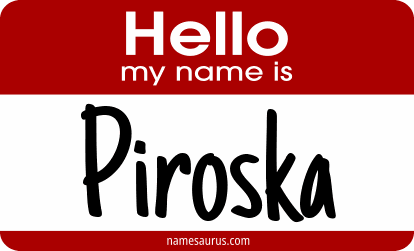 Hello my name is Piroska png download