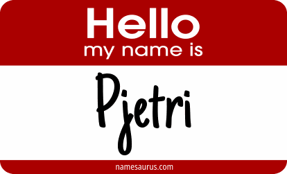 Hello my name is Pjetri png download