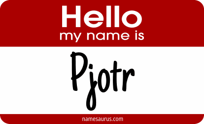 Hello my name is Pjotr png download