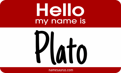 Hello my name is Plato png download