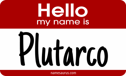 Hello my name is Plutarco png download