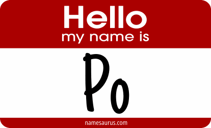 Hello my name is Po png download