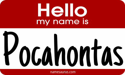 Hello my name is Pocahontas png download