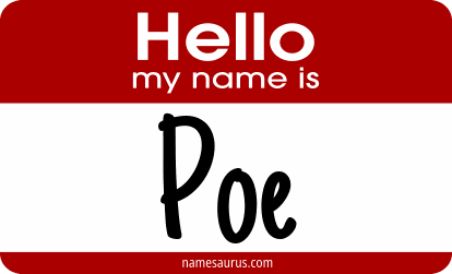 Hello my name is Poe png download