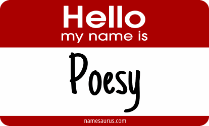 Hello my name is Poesy png download