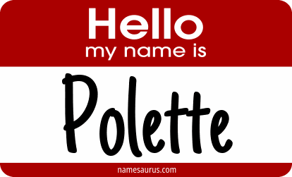 Hello my name is Polette png download