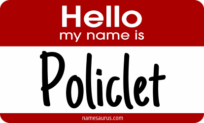Hello my name is Policlet png download