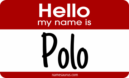 Hello my name is Polo png download