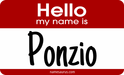 Hello my name is Ponzio png download