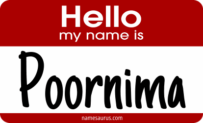 Hello my name is Poornima png download
