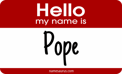 Hello my name is Pope png download