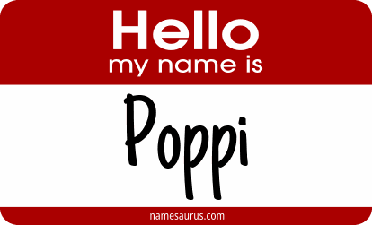 Hello my name is Poppi png download