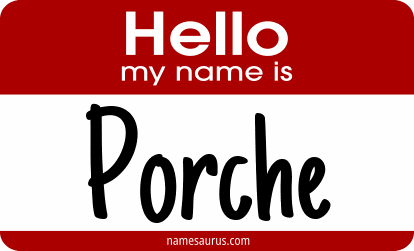 Hello my name is Porche png download