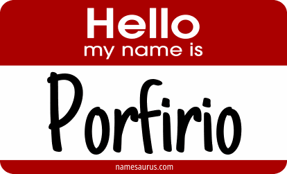 Hello my name is Porfirio png download