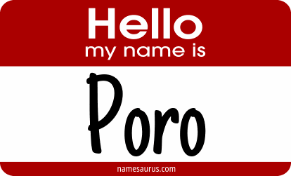 Hello my name is Poro png download